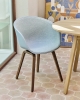 AAC 22 front uph Mode 002 slate blue 2.0 shell wb lacquered walnut_Triangle Leg Table L200xW85xH74 wb lacquer oak.jpg