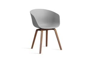 HAY krzesło ABOUT A CHAIR AAC22 concrete grey 2.0 / lakierowany orzech