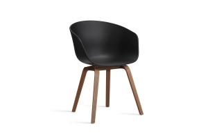 HAY krzesło ABOUT A CHAIR AAC22 black 2.0 / lakierowany orzech