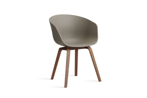 HAY krzesło ABOUT A CHAIR AAC22 khaki 2.0 / orzech lakierowany