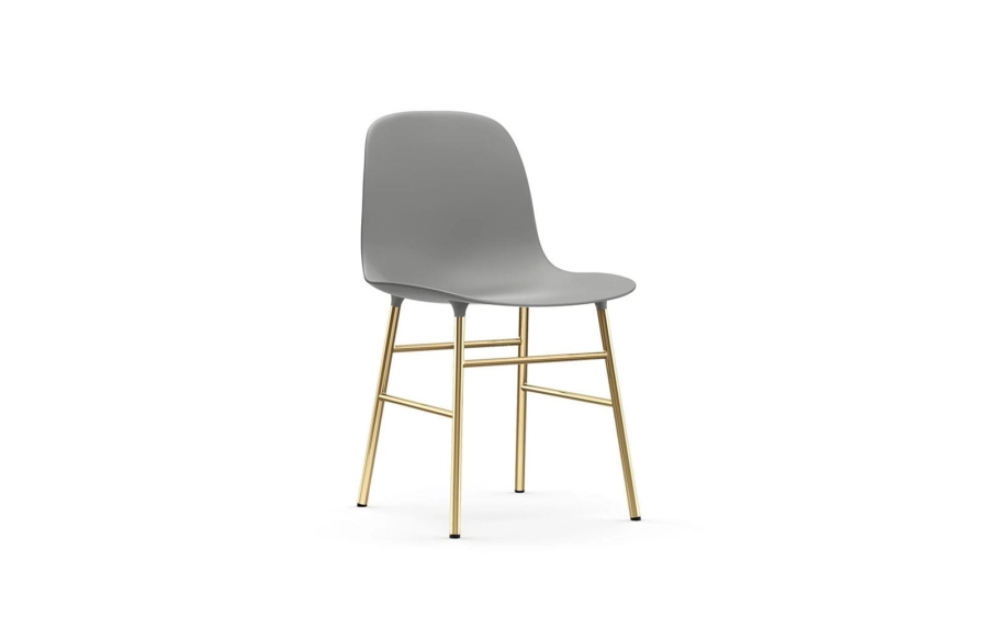 NORMANN COPENHAGEN krzesło FORM STEEL mosiądz/szare