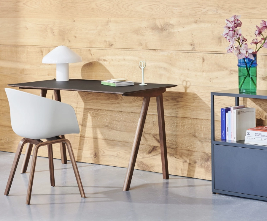 AAC 22 white 2.0 shell wb lacquer walnut base_CPH 90 dark grey lino wb lacquer walnut base_Pao Glass Table Lamp 350 white.jpg