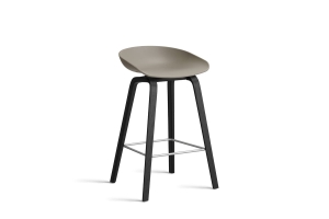 HAY krzesło barowe ABOUT A STOOL AAS32 LOW khaki  2.0 / czarny dąb