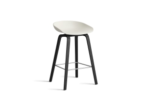 HAY krzesło barowe ABOUT A STOOL AAS32 LOW melange cream  2.0 / czarny dąb 