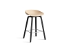 AA001-D126-AA51_AAS 32 H65 pale peach 2.0 shell_black wb laquered oak base_stainless steel footrest.jpg