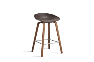 HAY krzesło barowe ABOUT A STOOL AAS32 LOW raisin 2.0 / lakierowany orzech