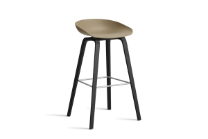 HAY krzesło barowe ABOUT A STOOL AAS32 HIGH clay 2.0 / czarny dąb
