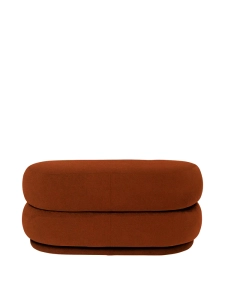 FERM LIVING puf OVAL TONUS czerwono-brązowa