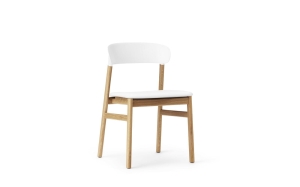 NORMANN COPENHAGEN krzesło tapicerowane HERIT skóra spectrum / dąb / białe