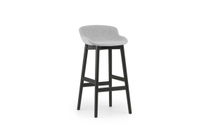 NORMANN COPENHAGEN krzesło barowe tapicerowane HYG 75 cm czarny dąb