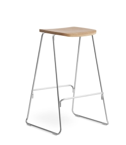 NORMANN COPENHAGEN stołek barowy JUST 75 cm dąb naturalny / chrom