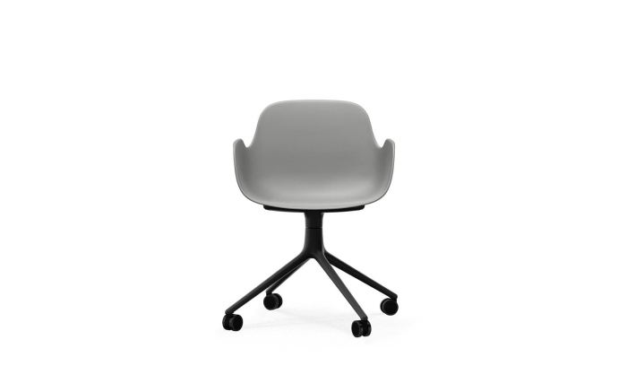 Form Armchair Swivel 4W Black Alu2.png