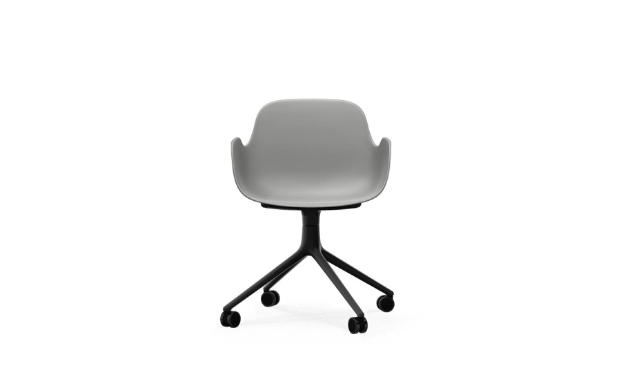 Form Armchair Swivel 4W Black Alu2.png