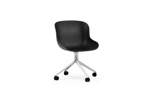 NORMANN COPENHAGEN krzesło obrotowe na kółkach HYG 4W aluminium / czarne