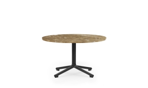 NORMANN COPENHAGEN okrągły stolik LUNAR 70 czarny / piaskowy marmur
