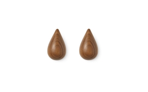 NORMANN COPENHAGEN wieszak DROPIT orzechowy S zestaw 2 szt.