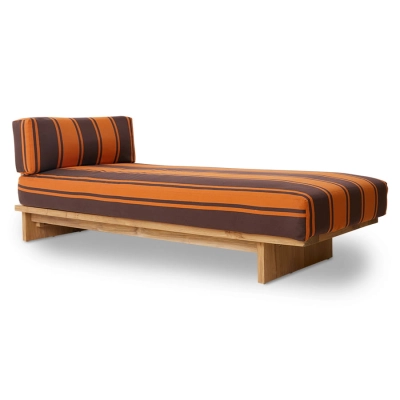 HK LIVING leżanka outdoor TEAK retro
