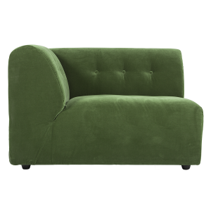 HK LIVING sofa VINT element lewy 1,5-osobowy zielony