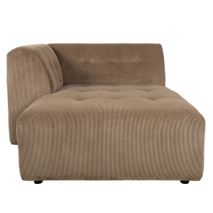 HK LIVING sofa VINT element lewy DIVAN brązowy