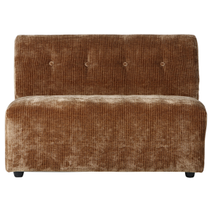 HK LIVING sofa VINT element środkowy 1,5-osobowy stare złoto