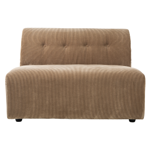 HK LIVING sofa VINT element środkowy 1,5-osobowy brązowy