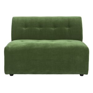 HK LIVING sofa VINT element środkowy 1,5-osobowy zielony