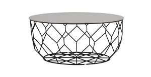 BOLIA stolik COMB ROUND czarny / dąb szary