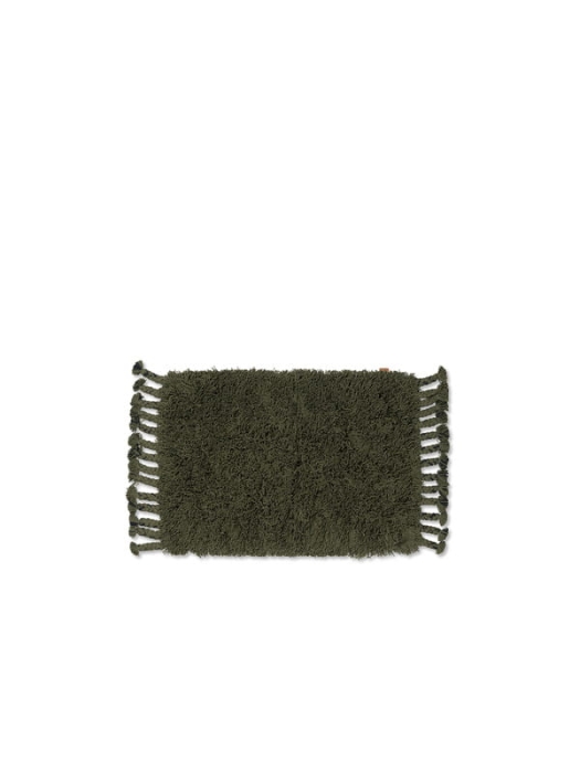 FERM LIVING dywan AMASS LONG PILE MAT oliwkowy