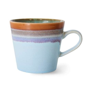 HK LIVING Kubek ceramiczny do cappuccino 70's: ash
