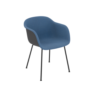MUUTO krzesło z podłokietnikami front tapicerowany FIBER TUBE różne kolory