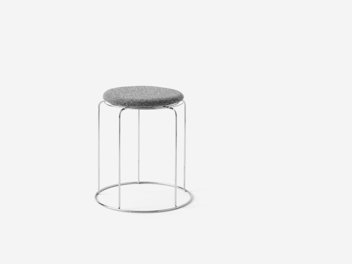 Wire Stool VP11_Stainless Steel w. Hallingdal 126 Seat Pad.jpg