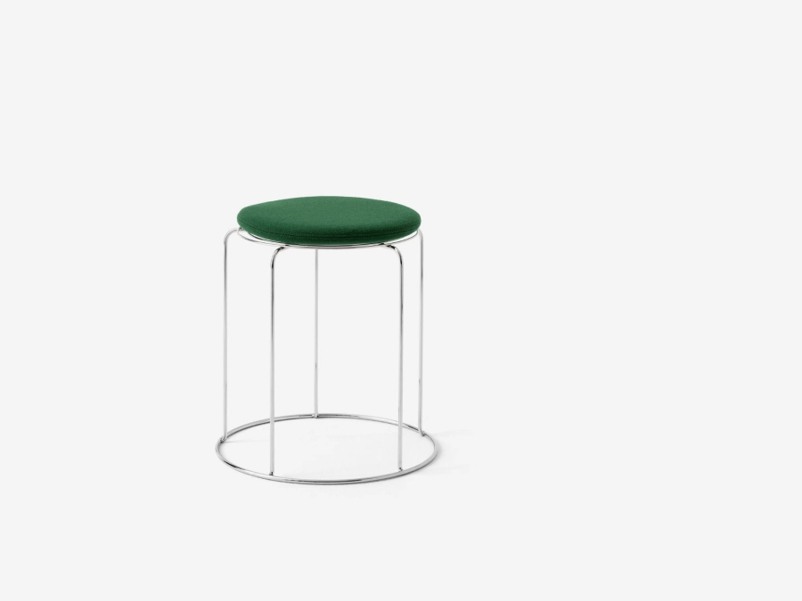 Wire Stool VP11_Stainless Steel w. Hallingdal 944 Seat Pad.jpg