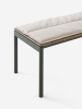 Ville AV27-AV28_Bronze Green w. Teak_Ville Bench Cushion_Heritage Papyrus.jpg