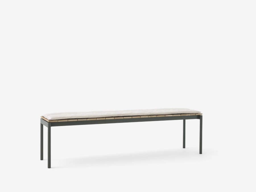 Ville AV28_Bronze Green w. Teak_Ville Bench Cushion_Heritage Papyrus.jpg