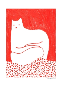 THE POSTER CLUB druk artystyczny CAT IN RED
