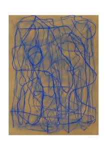 THE POSTER CLUB druk artystyczny BLUE DOODLE