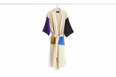 HAY szlafrok waflowy WAFFLE BATHROBE multi kremowy