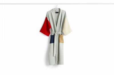 HAY szlafrok waflowy WAFFLE BATHROBE multi zielony