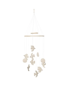 FERM LIVING dekoracja wisząca SWIF BIRD MOBILE offwhite