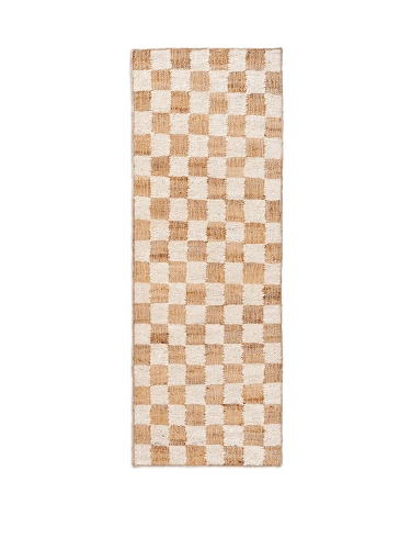 FERM LIVING dywan / bieżnik CHECK WOOL JUTE offwhite