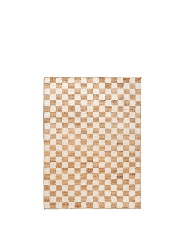 FERM LIVING dywan CHECK WOOL JUTE offwhite 140 x 200