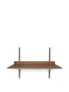FERM LIVING półka/blat  SECTOR DESK dąb dymiony / mosiądz