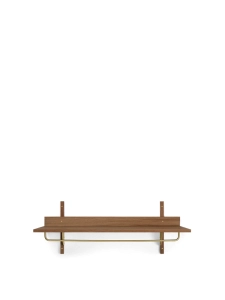 FERM LIVING półka / wieszak SECTOR  RACK dąb dymiony / mosiądz