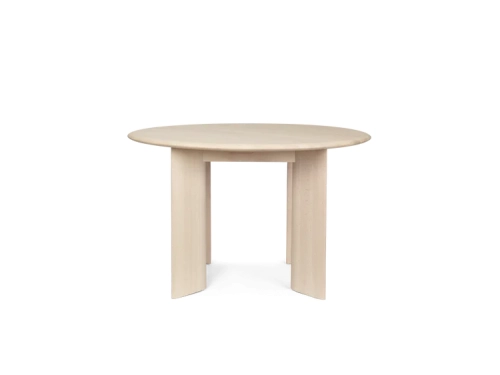 FERM LIVING stół BEVEL Ø117 buk bielony