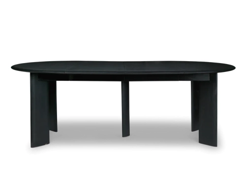 FERM LIVING stół rozkładany BEVEL Ø117-217cm buk czarny