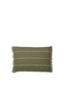 FERM LIVING poduszka prostokątna CALM oliwka / offwhite