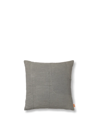 FERM LIVING poduszka DARN szaroniebieska