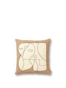 FERM LIVING poduszka FIGURE taupe / offwhite