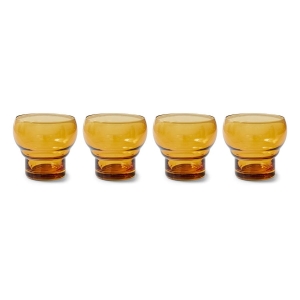 HK LIVING szklanki 70's AMBER zestaw 4szt.