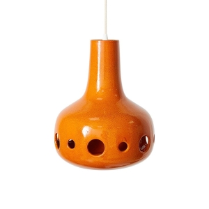 HK LIVING lampa wisząca ceramiczna DANGLE ORANGE